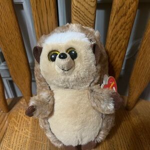 Ty Stuffed Animal - Brown and Cream Hedgehog